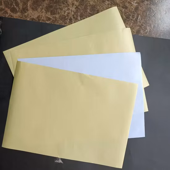 Желтая силиконовая бумага-основа для наклейки на бумагу